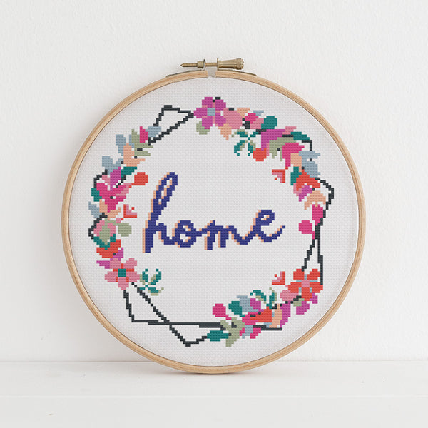 Home Wreath - Cross Stitch Pattern
