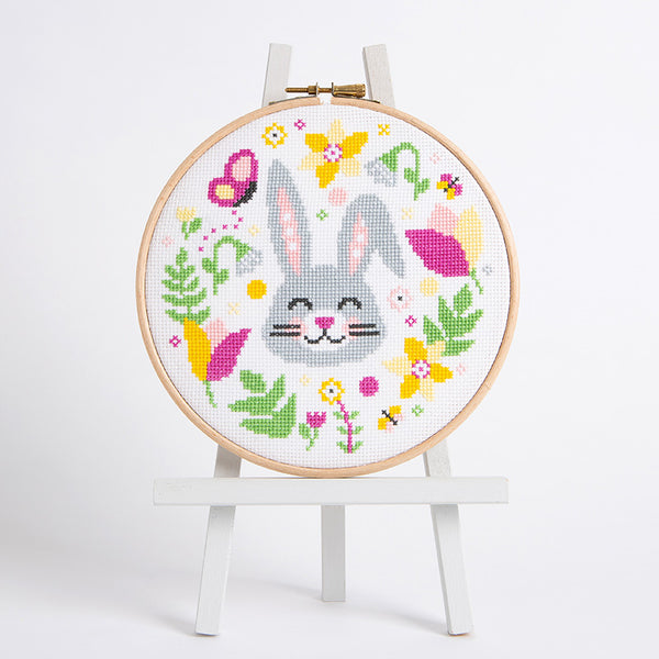 Hop To It Bunny - Cross Stitch Kit or Pattern