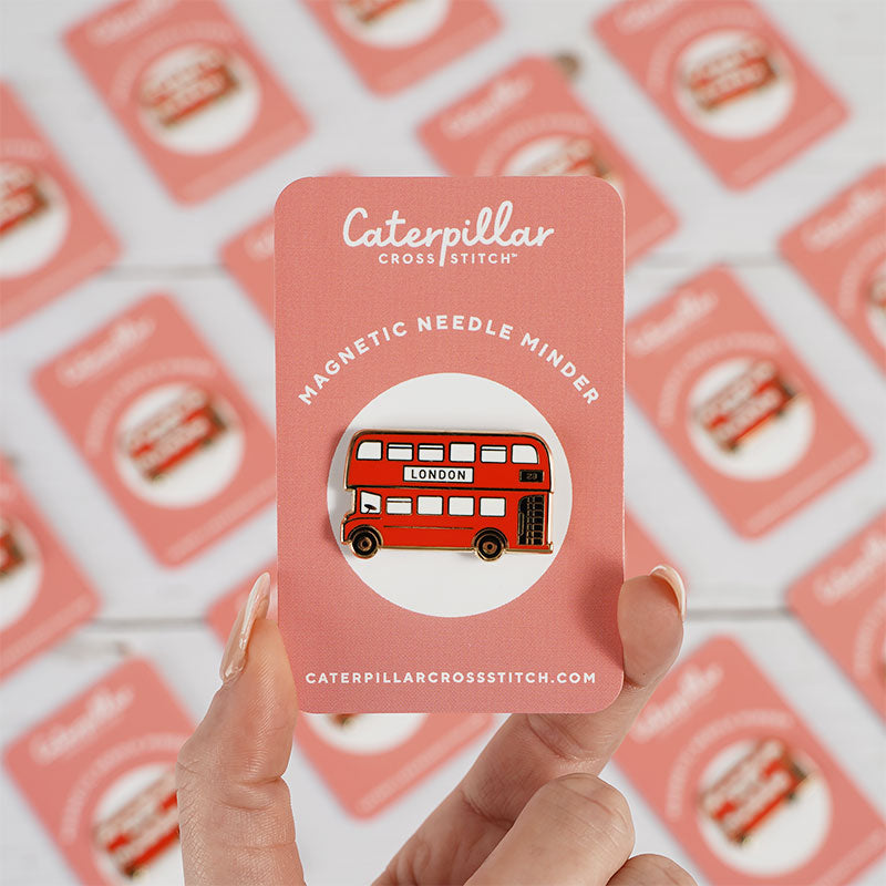 London Bus Magnetic Needle Minder by Caterpillar Cross Stitch