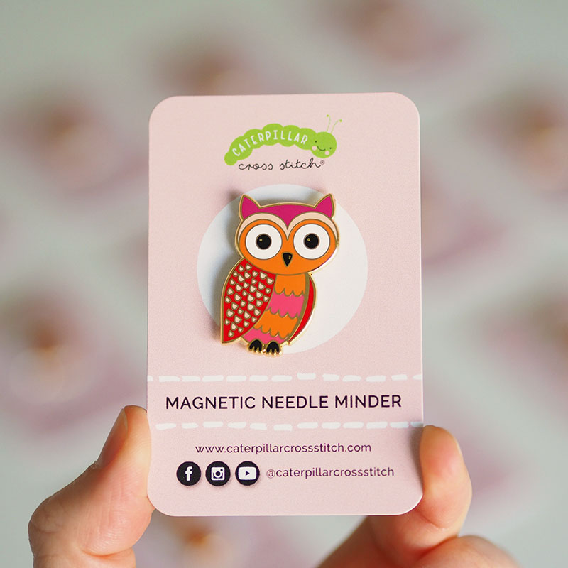 Owl Mind Your Needle Needle Minder Magnet by Luminous Fiber Arts