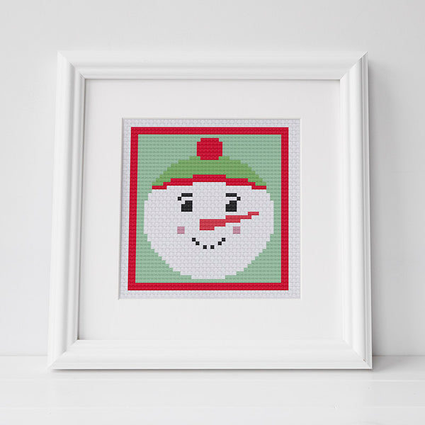 snowman cross stitch pattern 